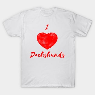 I Heart Dachshunds T-Shirt